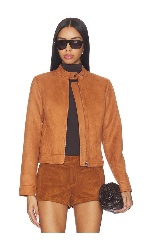 nia effie moto jacket in tan. - size m (also in s)
