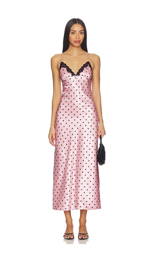 nia jasmine dress in blush,black. - size l (also in s, xs, m)