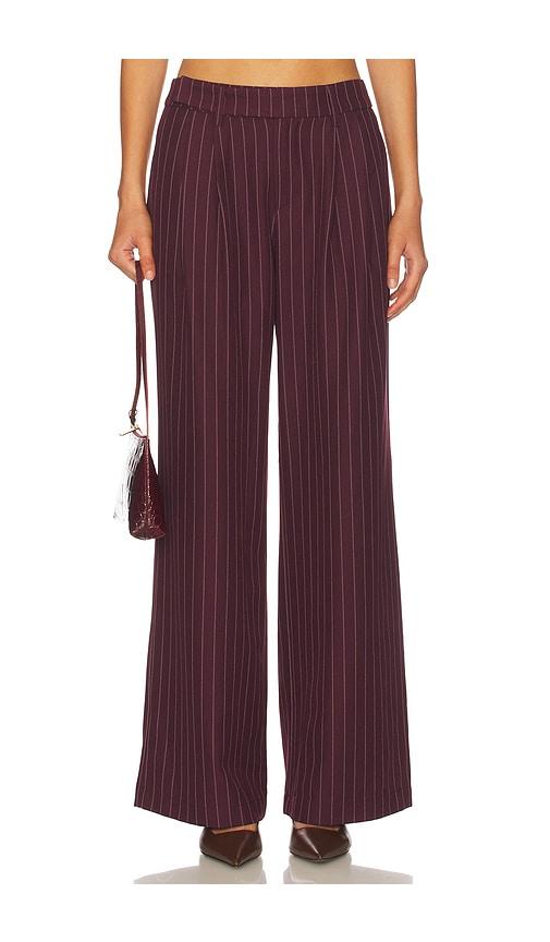 nia kara trouser in burgundy. - size l (also in s)