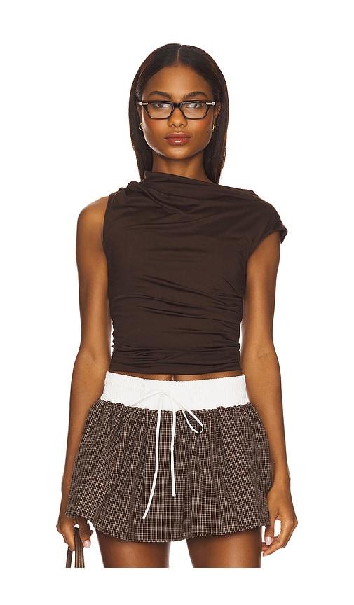 nia marge top in chocolate. - size s (also in xs)