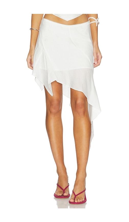 nia melodia skirt in white. - size l (also in s, xs)