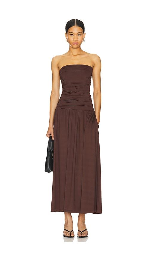 nia santal dress in brown. - size m (also in s)