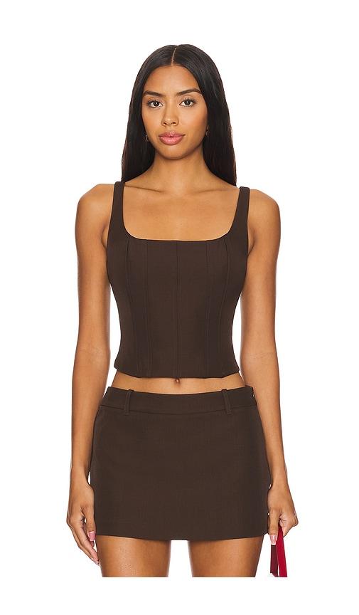 nia serenity top in chocolate. - size s (also in xs, l, xl)