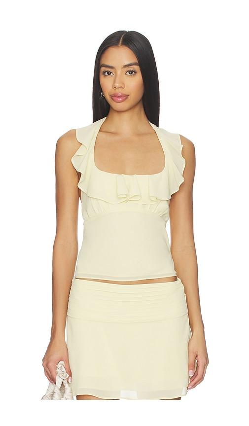 nia verbena top in lemon. - size l (also in s, xs, m, xl)