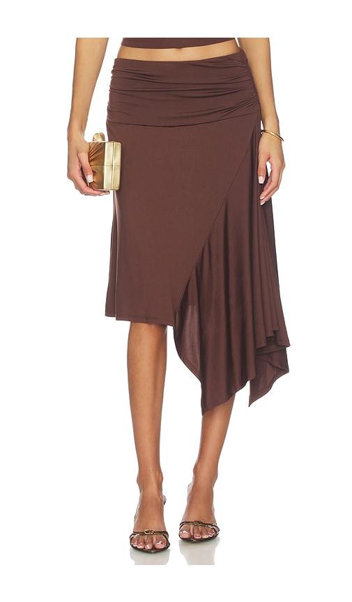 nia vine skirt in chocolate. - size s (also in xs, xl)