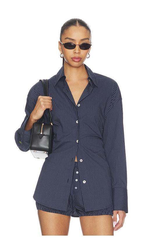 nia x revolve jules top in navy. - size l (also in s, xs, m, xl)