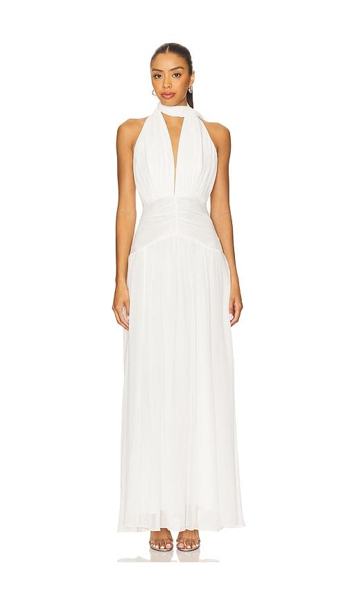 nicholas arella silk dress in white. - size 4 (also in 6, 8)