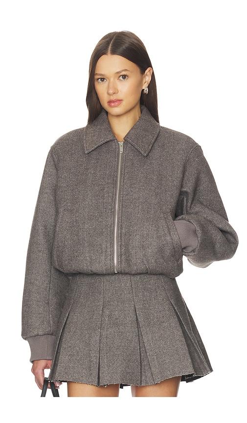 nicholas frida bomber wool blend jacket in charcoal. - size 0 (also in 12)