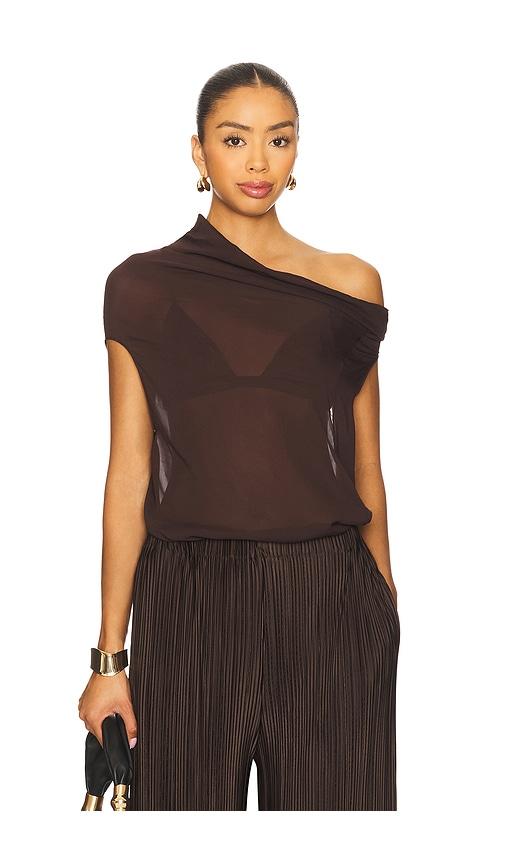 nicholas ryanne top in chocolate. - size 0 (also in 4)