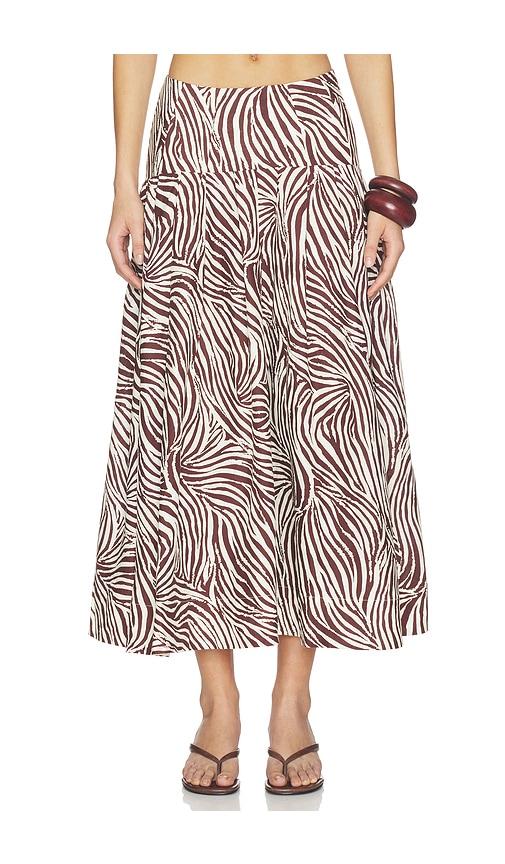 nicholas yasmin skirt in brown. - size 10 (also in 2, 4, 6, 8)
