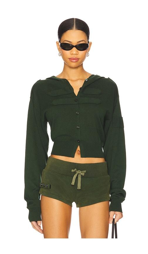 niihai button up cardigan in green. - size m (also in xs, s)