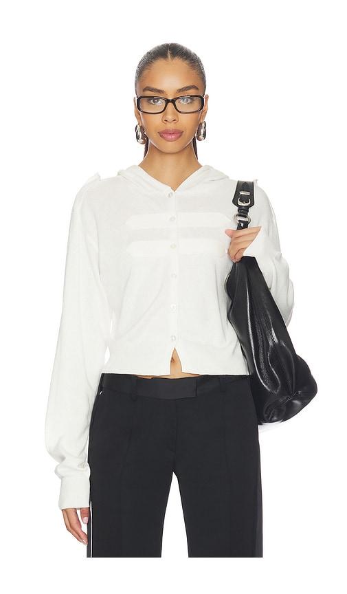 niihai button up cardigan in white. - size l (also in xs)