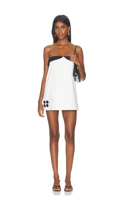 niihai collar bandeau dress in white. - size l (also in s, m)
