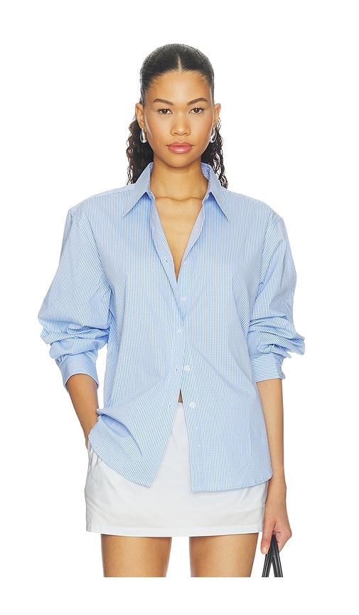 niihai collared shirt in blue. - size l (also in m, s, xs)