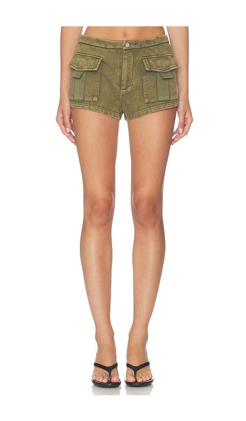 niihai micro booty short in green. - size m (also in s, xs)
