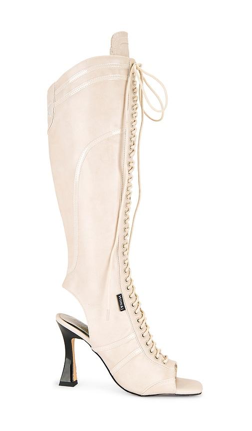 niihai the striker lace up boot in beige. - size 36 (also in 37, 38, 39, 40, 41)