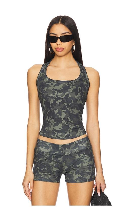 niihai vest top in dark green. - size m (also in xs)