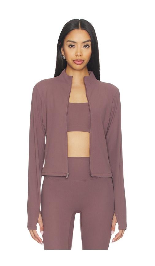 nike dri fit full zip long sleeve top in mauve. - size m (also in s)