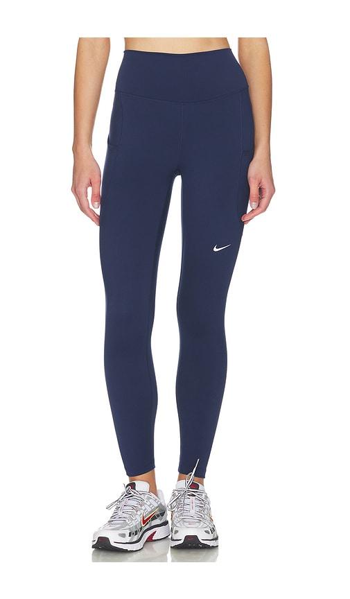 nike high waisted 7/8 leggings in navy. - size s (also in xs)