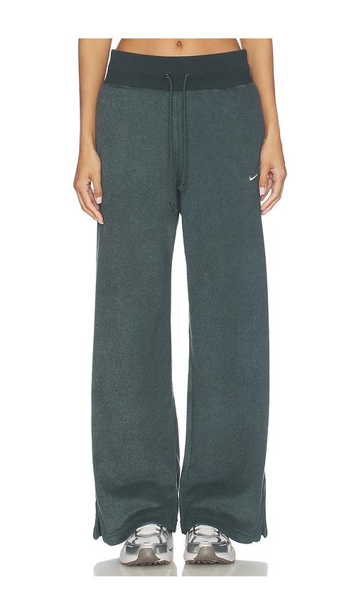 nike high waisted wide leg cozy fleece pant in grey. - size s (also in xs)