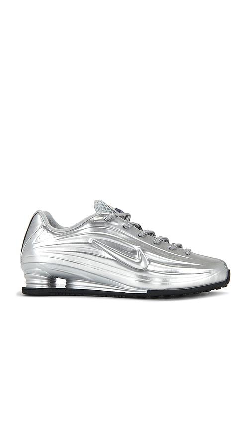 nike shox z sneaker in metallic silver, grey. - size 10 (also in 5, 6.5, 7, 7.5, 8, 8.5, 9, 9.5, 11)