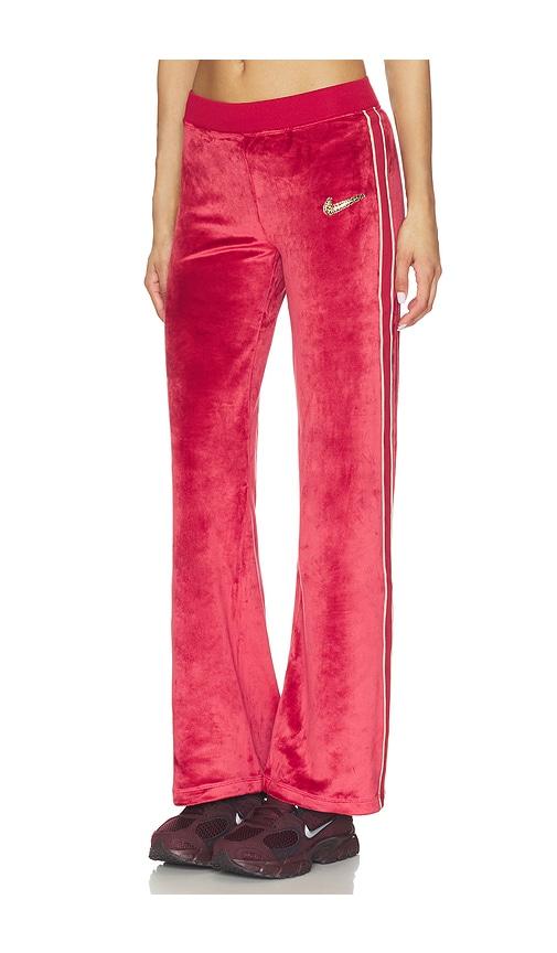 nike velour pant in red. - size s (also in xl, xs)