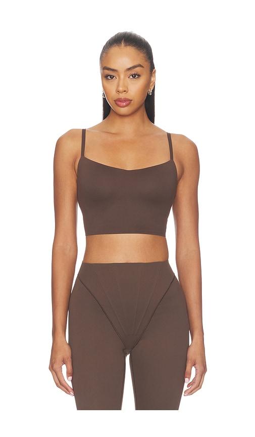 nikeskims matte cami bra in brown. - size m (also in s)