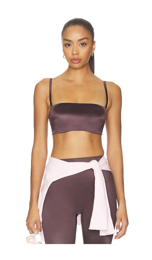 nikeskims shine bandeau bra in brown. - size l (also in xs, m, xxs, xl, s)