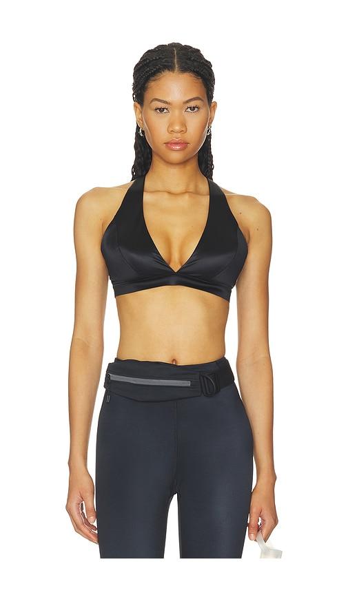 nikeskims shine halter neck bra in black. - size l (also in s, m, xl, xs)