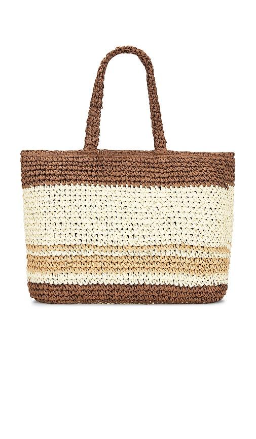 nikki beach amalfi tote bag in brown.