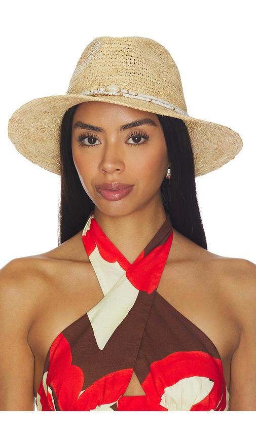 nikki beach arielle fedora hat in beige.