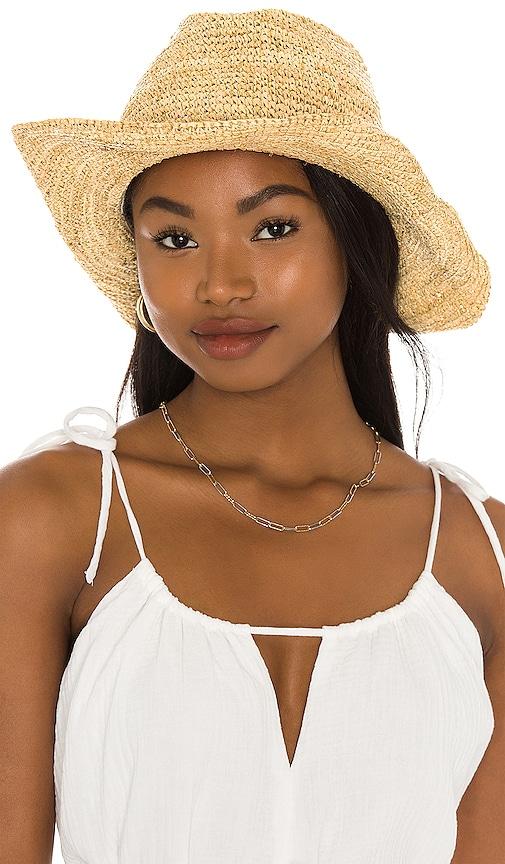 nikki beach chrysta hat in natural in neutral.