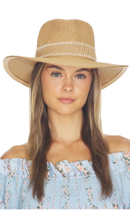 nikki beach jordyn fedora hat in tan.