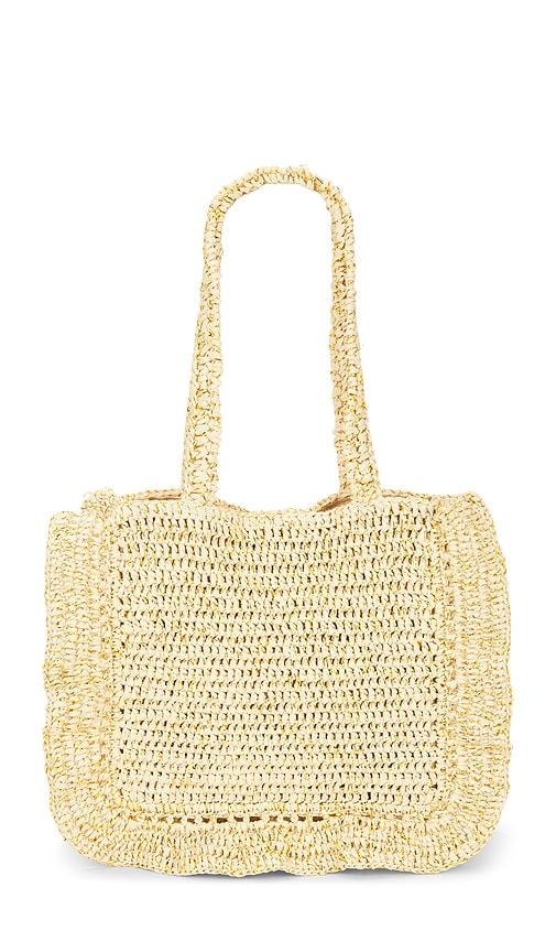 nikki beach kamila tote bag in beige.
