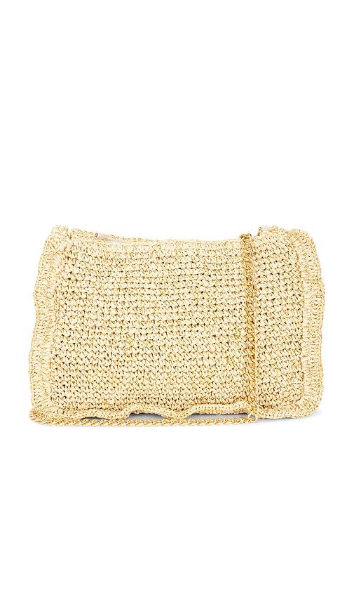 nikki beach kara crossbody bag in beige.