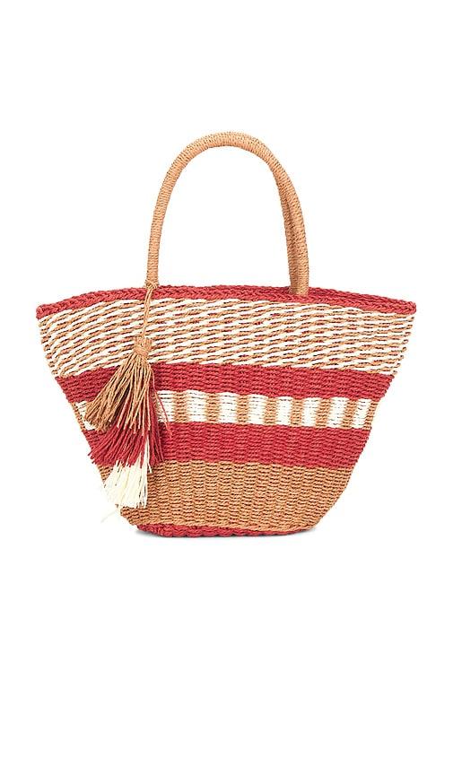 nikki beach mallorca tote bag in red.
