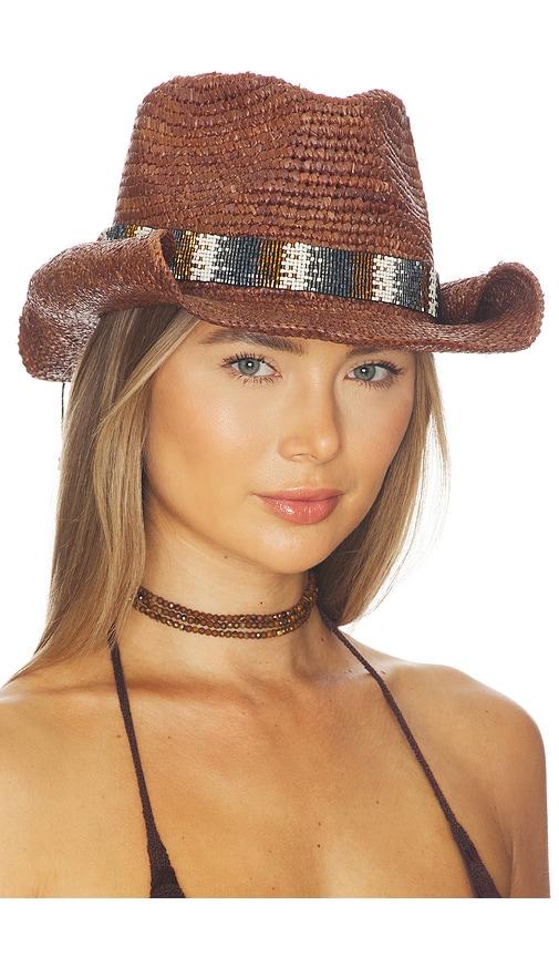 nikki beach telluride cowgirl hat in brown.