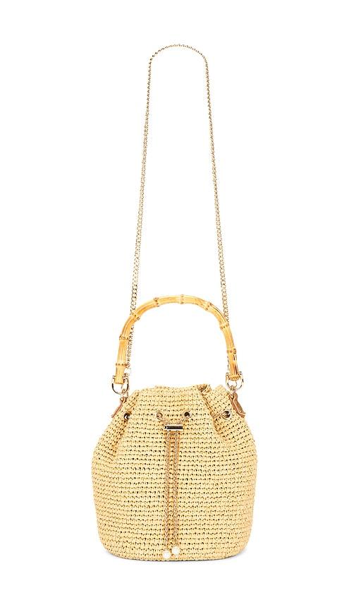 nikki beach valencia bucket bag in beige.