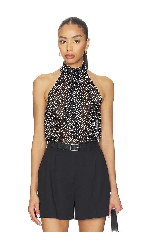 nili lotan alla halterneck top in black. - size 10 (also in 6, 8)
