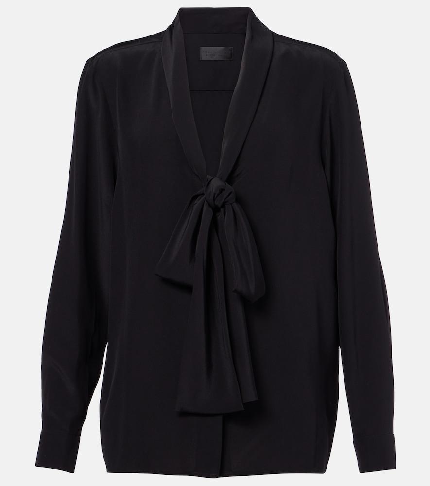 nili lotan angelique bow-detail silk blouse