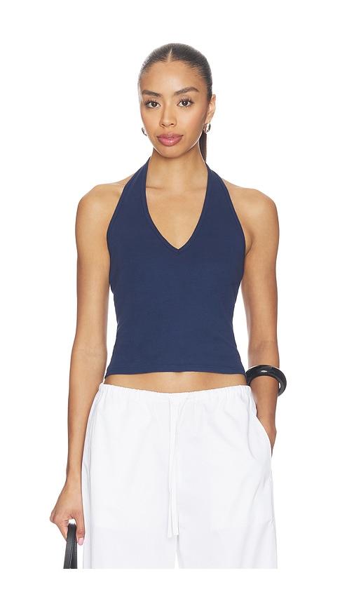 nili lotan britt halter top in navy. - size l (also in m, s)