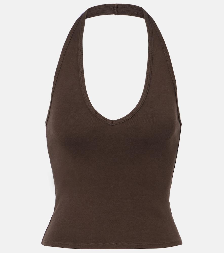 nili lotan britt halterneck cotton top