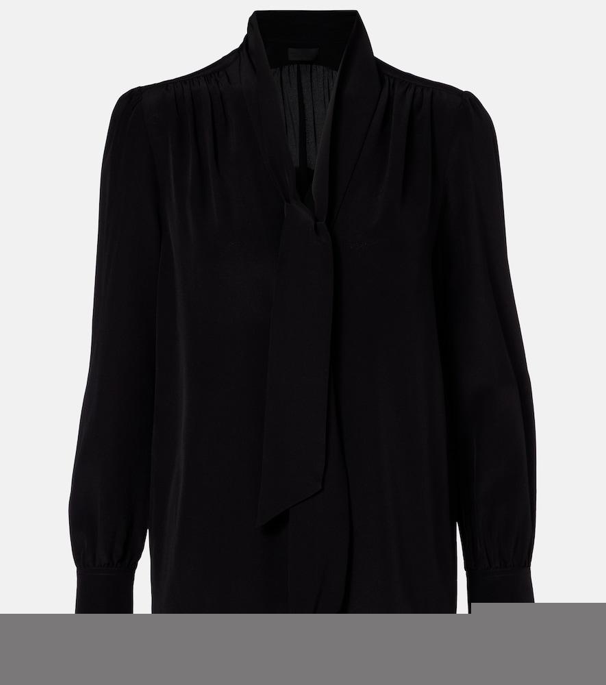 nili lotan colt tie-neck silk blouse