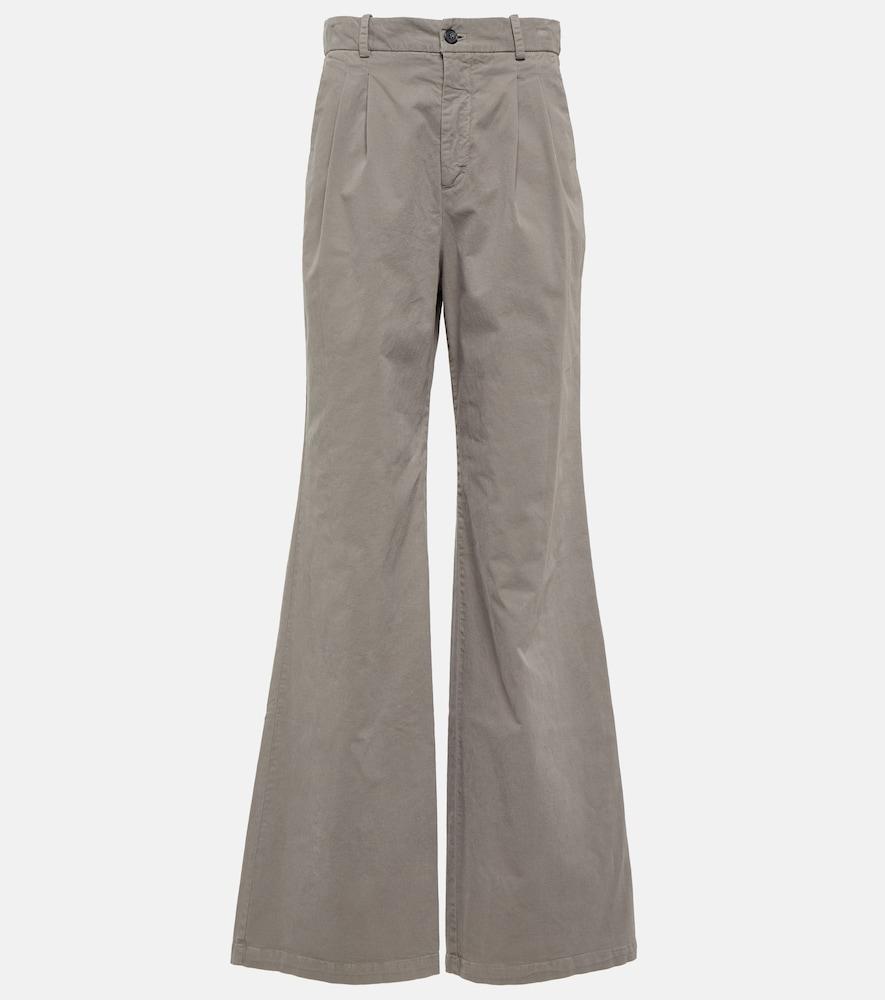 nili lotan flavie cotton-blend wide-leg pants