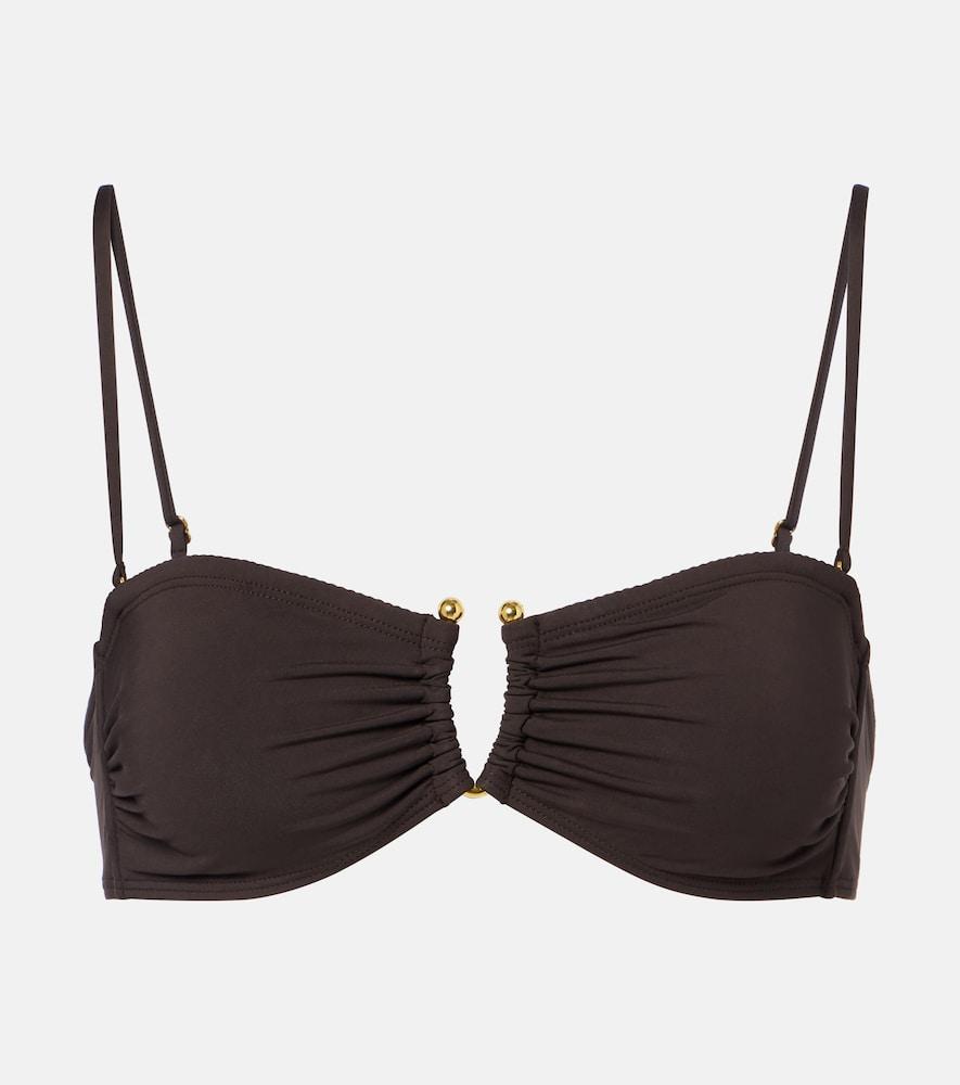 nili lotan gathered bikini top