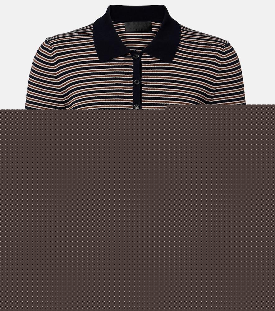 nili lotan gemmatta striped cotton polo shirt