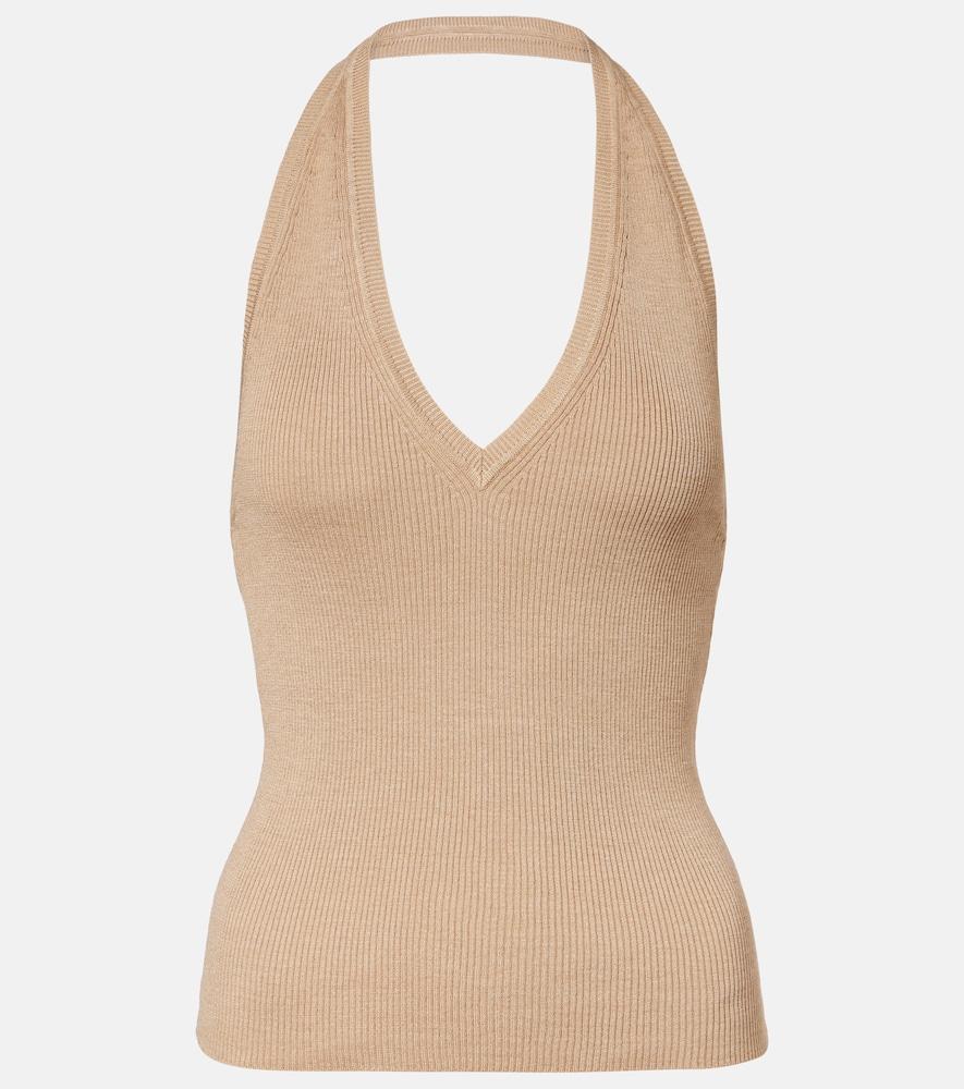 nili lotan ivey halterneck silk top