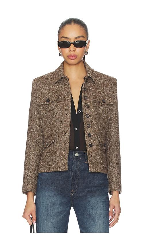 nili lotan jamison jacket in brown. - size 2 (also in 8)