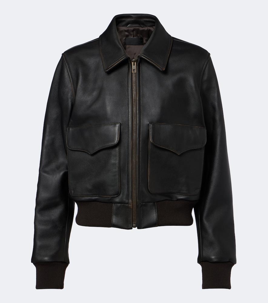 nili lotan leather bomber jacket