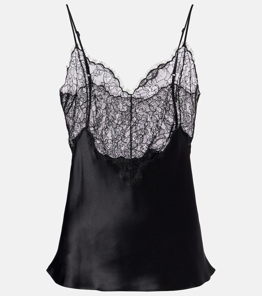 nili lotan mabelle lace-trimmed silk satin camisole